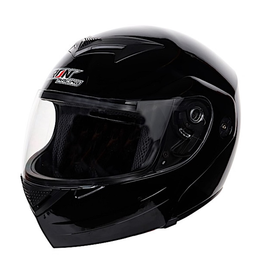 CASCO ABATIBLE IRON RACING IR108 DOT NEGRO BRILLO L