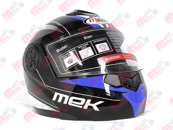 CASCO ABATIBLE NEGRO/AZUL MEK-159