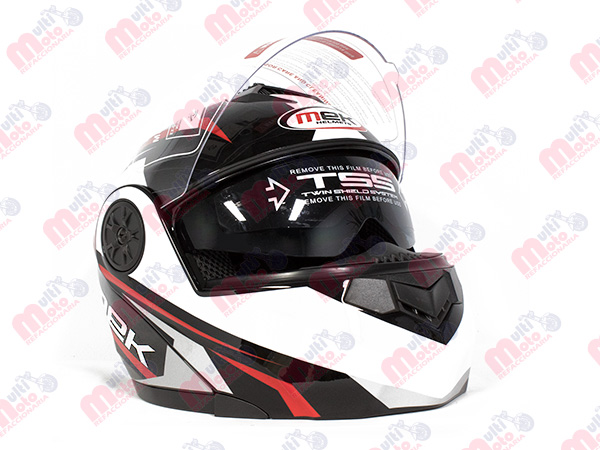 CASCO ABATIBLE NEGRO/BLANCO