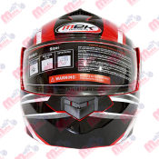 CASCO ABATIBLE ROJO/BLANCO/NEGRO MEK-159