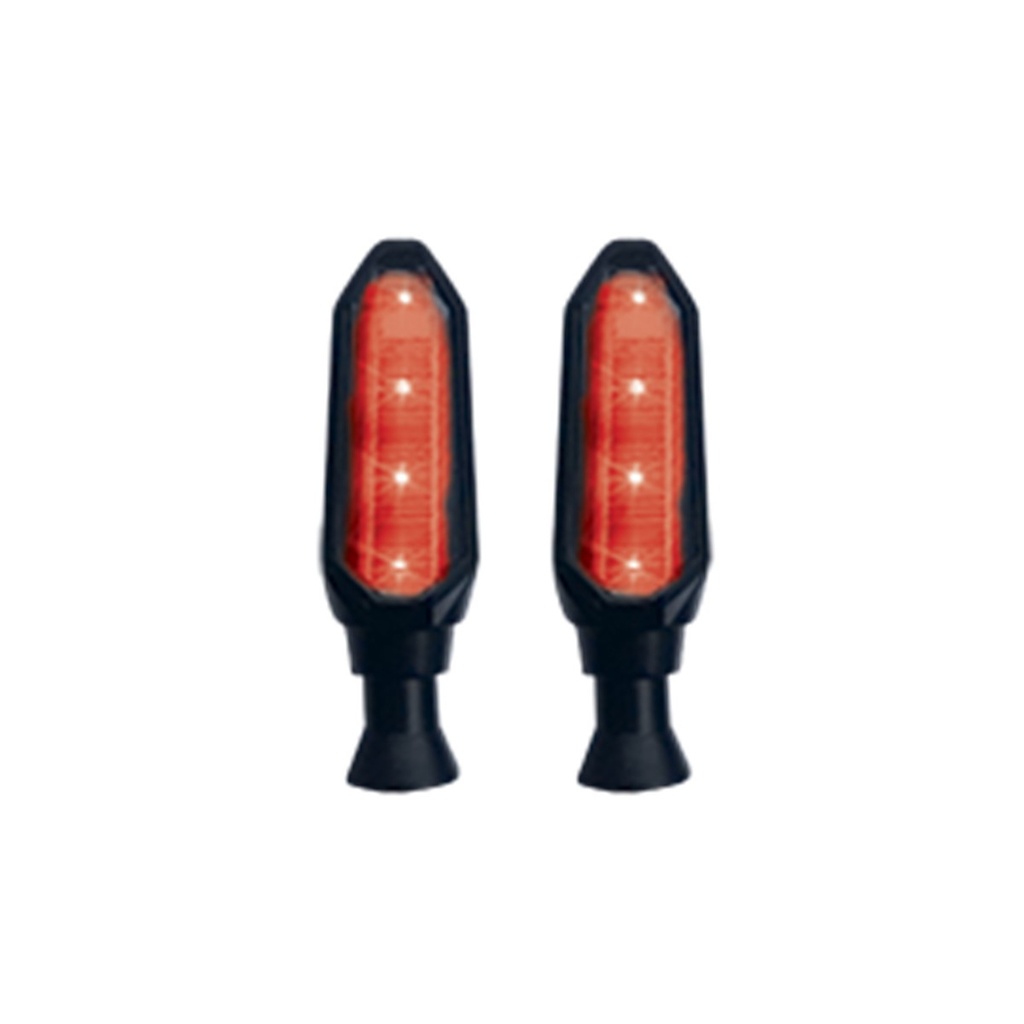 DIRECCIONAL LED SECUENCIAL PREMIUM 4 HYPERLED  UNIVERSAL (AMARILLO-ROJO)