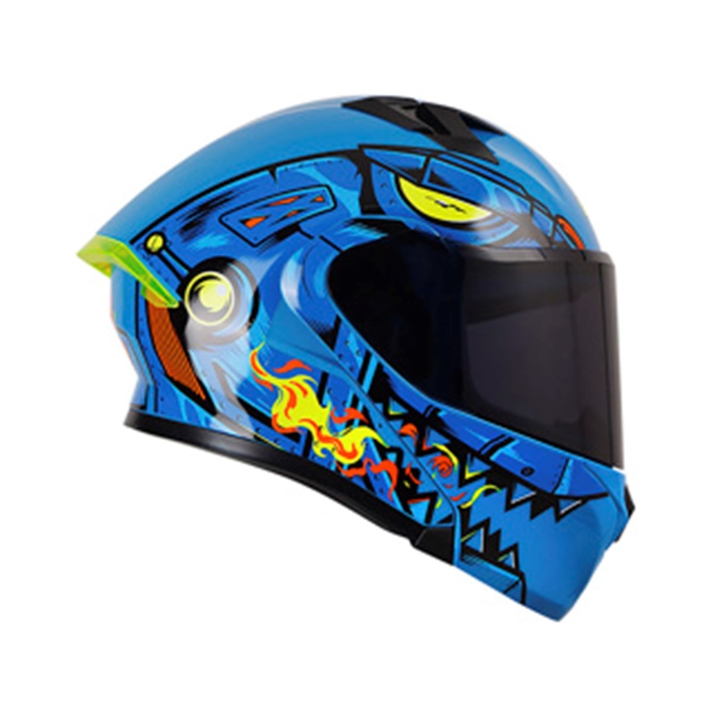 CASCO RODA RUSH AZUL SNAPDRAGON XL MICA HUMO ABATIBLE SVS