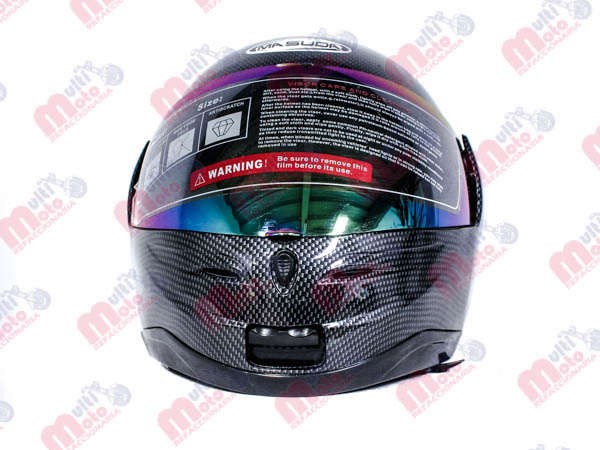 CASCO CERRADO LISO MICA POLARIZADA MSD-106 FIBRA CARBON