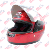 CASCO CERRADO LISO MICA POLARIZADA MSD-106 ROJO