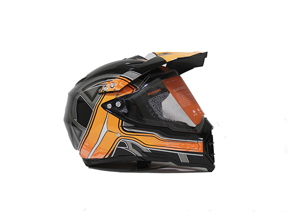 CASCO CROSS IRON RACING-K13 DOT NARANJA TALLA M