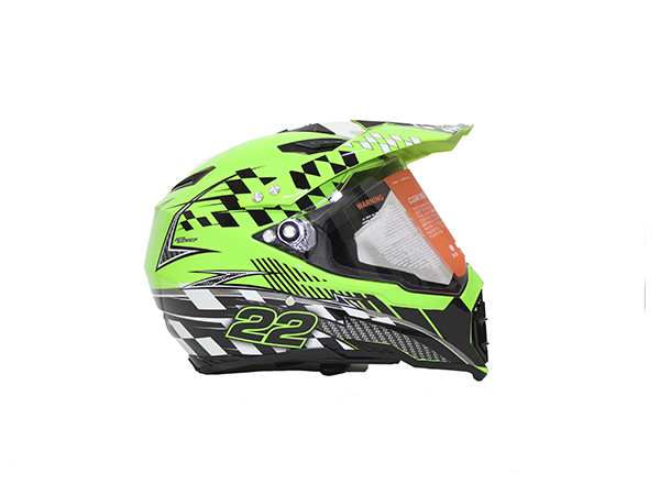 CASCO CROSS IRON RACING-K22 DOT VERDE TALLA L