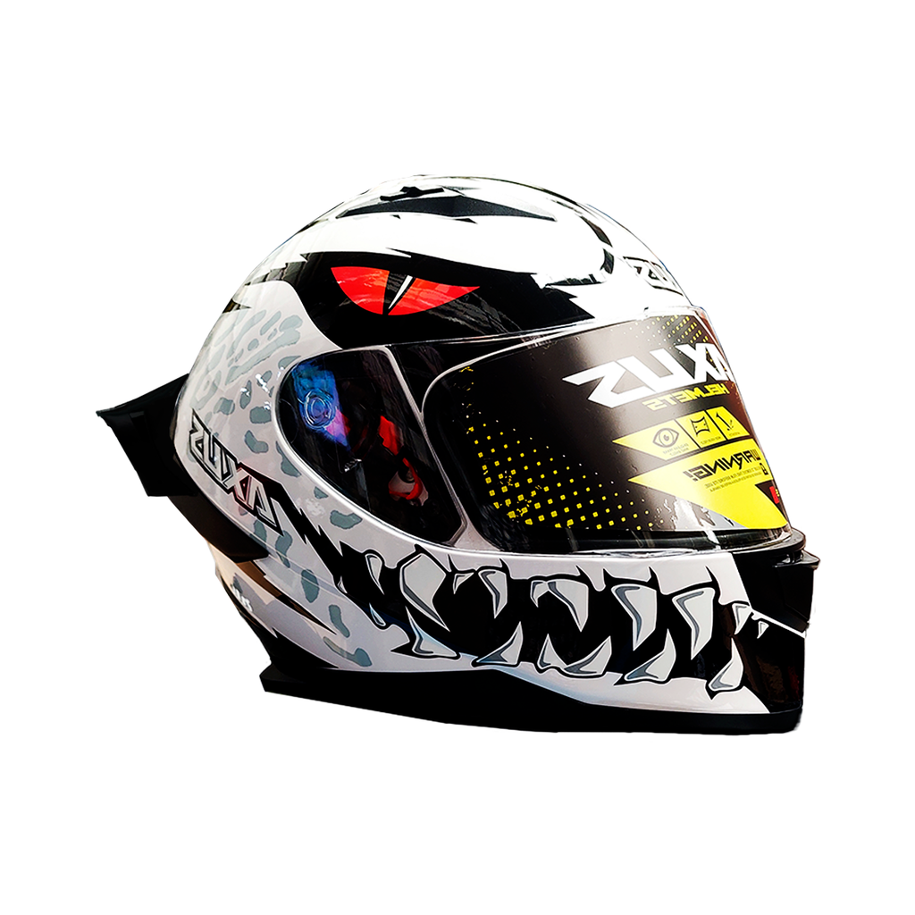 CASCO PARA MOTOCICLISTA CERRADO ANGRY WHITE L