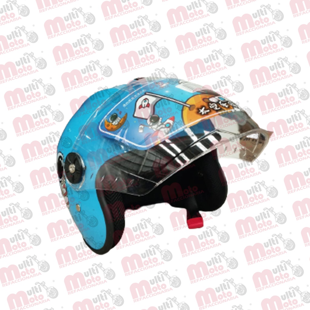 CASCO NIÑO ABIERTO AZUL