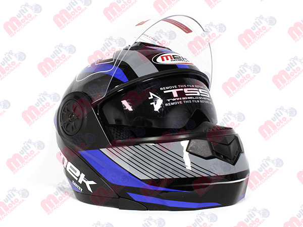 CASCO ABATIBLE NEGRO/AZUL