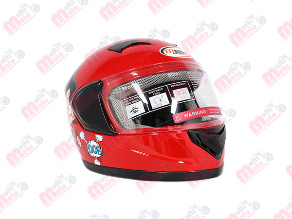 CASCO INFANTIL ROJO MEK