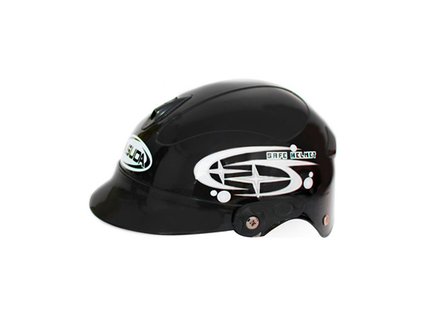 CASCO NIÑO 1/2 ABS MSD-508 ESTRELLA NEGRO BRILLO