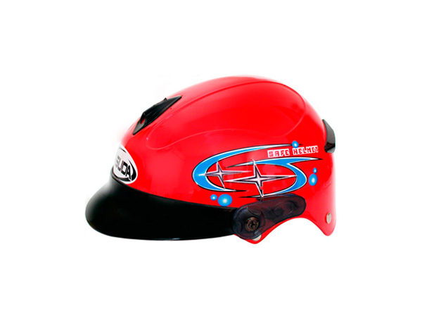 CASCO NIÑO 1/2 ABS MSD-508 ESTRELLA ROJO