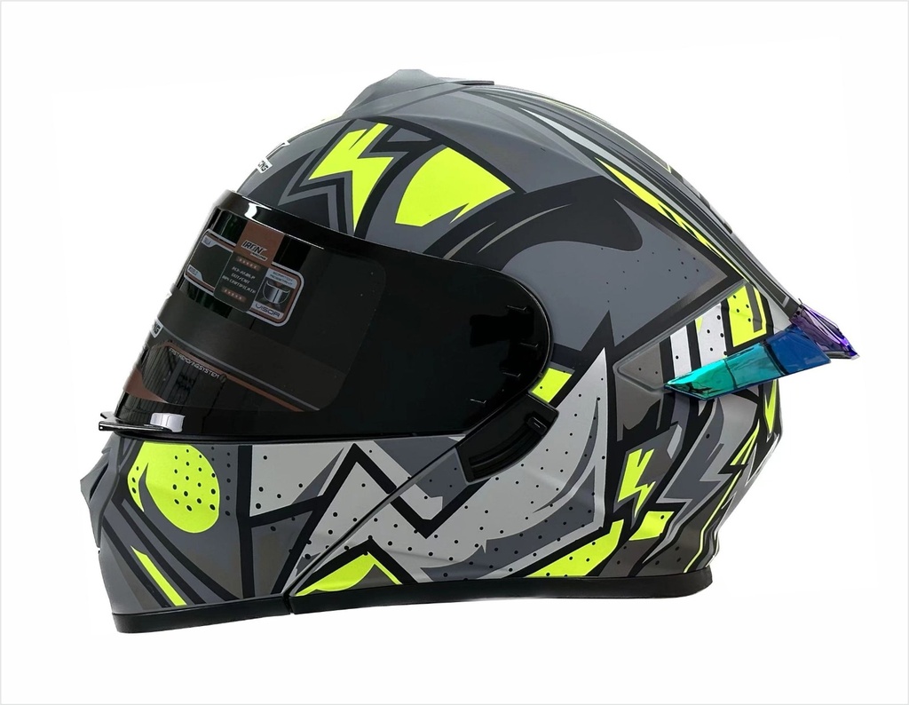 CASCO ABATIBLE IRON RACING BOTECE IR-120 JUAN GRIS L