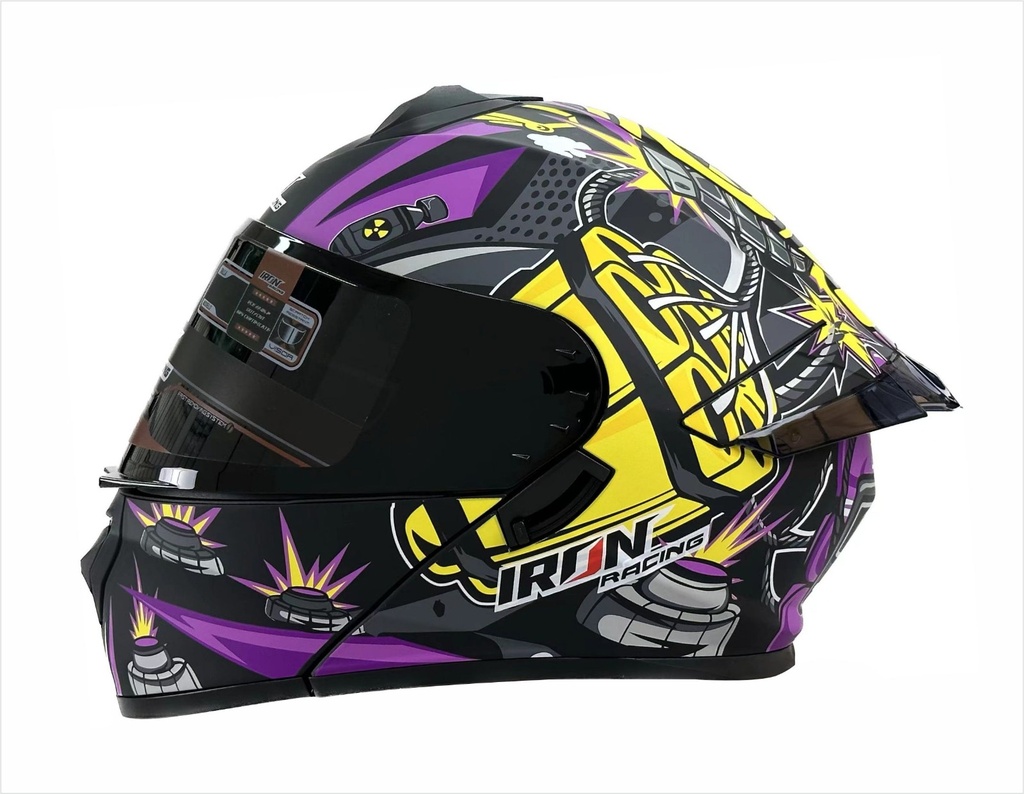 CASCO ABATIBLE IRON RACING BOTECE IR-120 ANDREA VIOLETA M