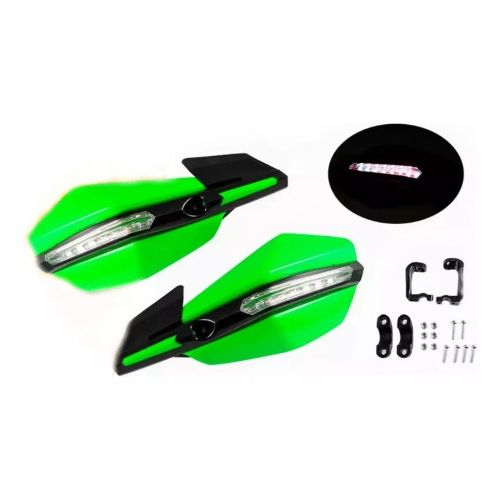 PROTECTORES DE PUÑOS LED VERDES 12 Vcc