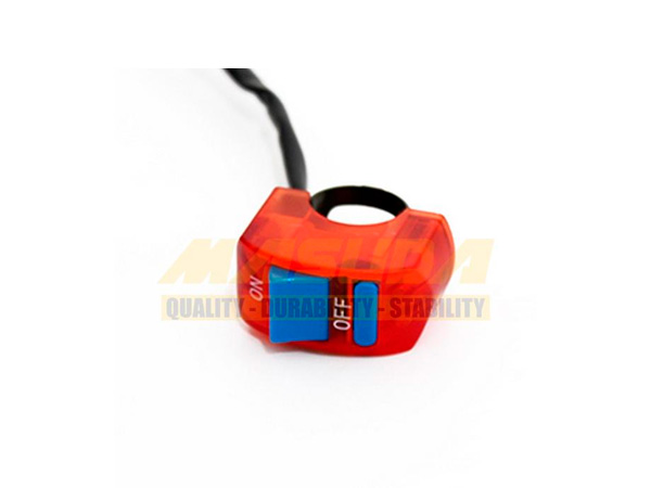 APAGADOR UNIVERSAL CON 2 CABLES DE MOTOCICLETA MSD0021 ROJO