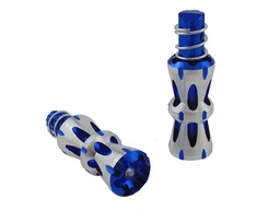 [POS-1616-0815A] JUEGO POSAPIE TRASERO ALUMINIO LEOPARDO AZUL