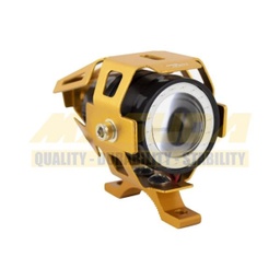 [FOB-3216-1643] MINI-FAROAUXILIAR HYPERLEDSLUPAP/MOTOC/OJODIABLOROJO ANGELAZUL IR-UM7 12-80V 10W 6000K 1200LM DORADO.