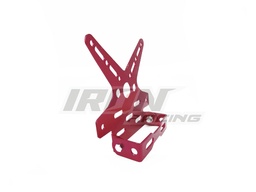 [POR-6799-0001R] PORTA-PLACA ALUMINIO DECORATIVO ROJO