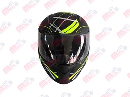 [7103-2958] CASCO CERRADO R7 RACING MD-FP02 DOT XL NGO MATE/GRS/AMA FLUO