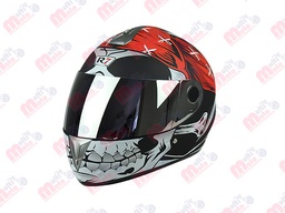 [7103-3425] CASCO CERRADO R7 RACING R7-105 DOT L NGO MATE/ROJ/GRS MICA IRIDIUM