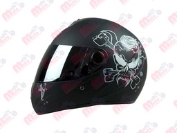 [7103-3455] CASCO CERRADO R7 RACING R7-105 DOT XL NGO MATE/BCO MICA IRIDIUM