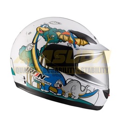 [CAS-7101-1992] CASCO INTEGRAL PARA NIÑO IR-109 DINO KIDS BLANCO