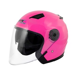 [CAS-7101-1259B] CASCO 3/4 DOT IRON RACING DOBLE MICA MODELO EUPOREO ROSA TALLA M