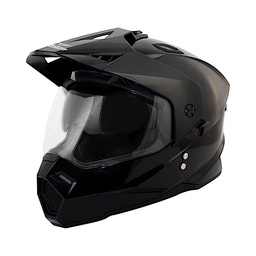 [CAS-7101-1672B] CASCO CROSS IRON RACING IR-91 DOT NEGRO BRILLO TALLA M