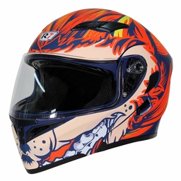 [7101-1794] CASCO ABATIBLE R7 RACING UNSCARRED WEREWOLF DOBLE MICA DOT L NJA/MOR/BCO/MATE