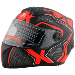 [MOTCS1513-1] CASCO E-M61 NEGRO/ROJO L