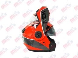 [AC1B-J111-002] CASCO MEK MK759 ABATIBLE RACER 52 SPORT ROJO/GRIS Brillante