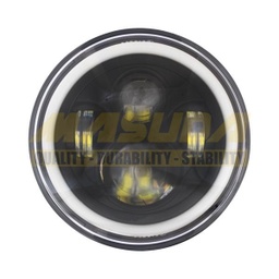 [FOB-3216-9082] PAR FAROS 7&quot; DELANTEROS REDONDOS LED OJO ANGEL LUPA BLX-C0101 40W*2 10-80V 6500K 6500*2LM