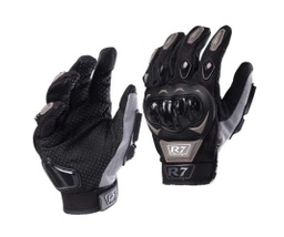 [7306-1348] GUANTES VEL R7 RACING XL GRIS R7-1 TOUCH/LIMPIADOR MICA