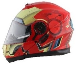 [M-16.I1.4] CASCO EDGE / MARVEL IRON MAN RED GOLD BRILLANTE   XL