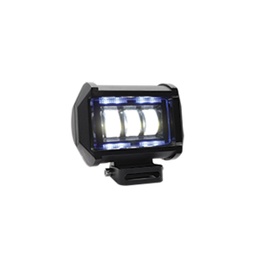 [RS-LED-13011W-BU] FARO AUXILIAR CUADRADO 3 LED CON LUPA CON LUZ ALTA, BAJA Y ESTROBO