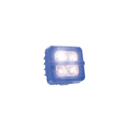 [RS-LED-13024BU-RGB] FARO AUXILIAR CUADRADO 4 LED BLANCO CONTORNO RGB  (AZUL-RGB)