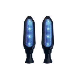 [RS-DIR-0022Y-BU] DIRECCIONAL LED SECUENCIAL PREMIUM 4 HYPERLED  UNIVERSAL (AMARILLO-AZUL)