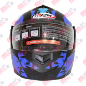 [AC1B-J104-001-R] CASCO ABATIBLE AZUL MATTE/NEGRO MATTE