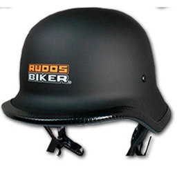 [CAS-3/4-R007-XL] CASCO 3/4 RUDO CERTIFICADO DOT RUDOS BIKER TALLA XL NEGRO-BLANCO-NARANJA MATE