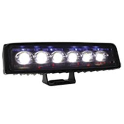 [RS-LED-13044W-BUR] BARRA 6 LED LUZ BLANCA CONTORNO AZUL, ROJO CON ESTROBO