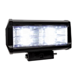 [RS-LED-13008W-BU] BARRA LED 4 CELDAS 12 LED BLANCO CONTORNO AZUL CON LUZ ALTA,BAJA Y ESTROBO