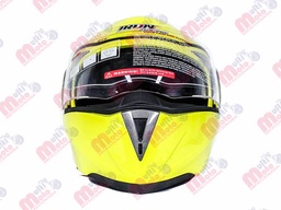 [CAS-7101-1467C] CASCO ABATIBLE IRON RACING DOT COLOR LISO VERDE FLUORESCENTE TALLA L