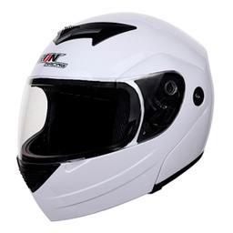 [CAS-7101-1424C] CASCO ABATIBLE IRON RACING IR108 DOT BLANCO L