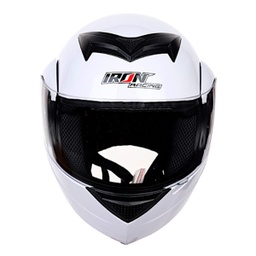 [CAS-7101-1424D] CASCO ABATIBLE IRON RACING IR108 DOT BLANCO XL