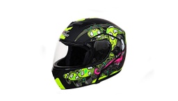 [CAS-7101-1428C] CASCO ABATIBLE IRON RACING IR108 DOT NEON-VERDE MATE DIABLO L