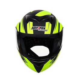 [CAS-7101-1426C] CASCO ABATIBLE IRON RACING IR108 DOT NEON-VERDE MATE RELAMPAGO L