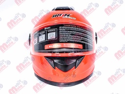 [CAS-7101-5006C] CASCO CERRADO IRON RACING DOT IR-5001 NEON-NARANJA TALLA L