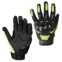 [7306-1384] GUANTES VEL R7 RACING AMARILLO FLUORECENTE R7-2 TOUCH