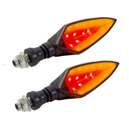 [3257-1079] PAR DIRECCIONALES P-35S LED SECUENCIAL LUZ AMBAR-ROJO STALLION